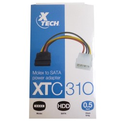Adaptador de alimentación de Molex a SATA XTech XTC-310 Adaptador de alimentación de Molex a SATA XTech XTC-310