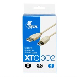 Cable USB-A a USB-B XTech XTC-302 Cable USB-A a USB-B XTech XTC-302