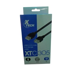 Cable XTech de Extension USB 2.0 Macho a Hembra XTC-305